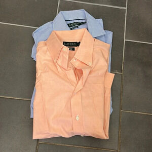 Bundle of 2 Men’s Lauren Ralph Lauren Long Sleeve Button Down Shirts